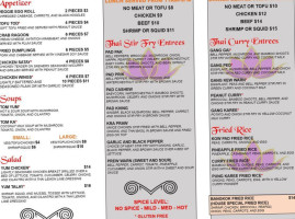 Dala Thai And Banquet Hall menu