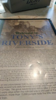 Tony's Riverside menu