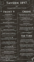 Tavern 1897 menu