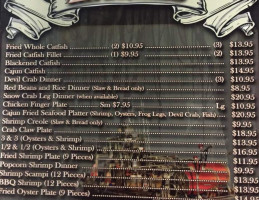 Cajun's Seafood Grill menu