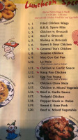 Chinatown Buffet menu