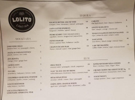 Lolito Cantina menu