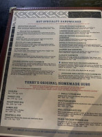 Terry's Place menu