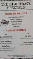 The Whistle Stop menu