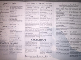 Doubleday's Grill &tavern menu