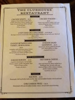 The Clubhouse menu