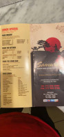 Samurai Hibachi Sushi Japanese Steakhouse menu