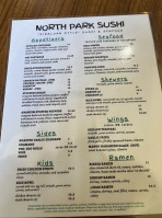 North Park Sushi And Grill menu