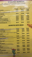 Señor Burritos menu