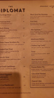 The Diplomat menu