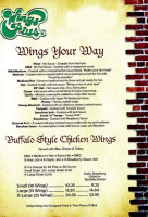 Wings Plus menu