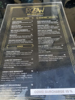 The Row Harlem menu