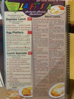 Lafiesta Authentic Mexican menu
