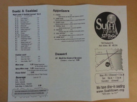 Sushi Town menu