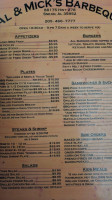 Al Mick's Barbeque menu