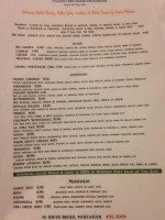 Valiant Brothers Provisions menu