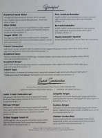 Bibinger's Bar Restaurant menu