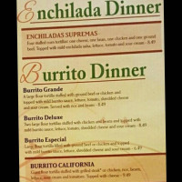 Casa Grande Mexican Restaurant menu