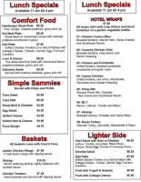 Jameson's 1930 Inn menu