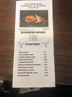 Old Dominion Doggery Burger Shoppe menu