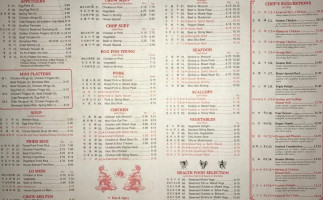 Asia Cafe menu