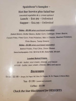 Spainhour Diner menu