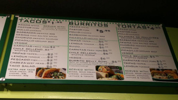 Cilantro Taco Grill menu