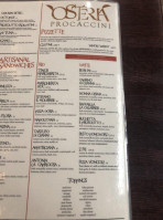 Tino’s Artisan Pizza Co. menu