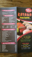 Katana Asian Fusion menu