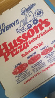 Husson's Pizza Sissonville menu