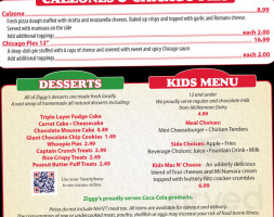 Ziggy's Pizza Enfield menu