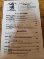 The Whistling Post menu