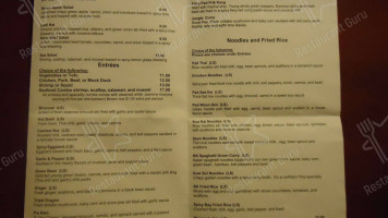 Bangkok Bay Thai Restaurant menu