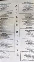 Avenue Kitchen Bar menu