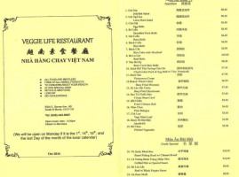Veggie-life menu