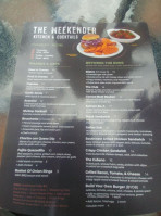 The Weekender menu