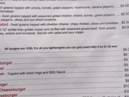 Big T's Grill menu