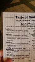 Taste Of Smithfield menu