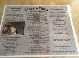 Mack's Pizza Of Stone Harbor menu