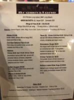 The Brownstone menu