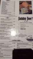 Jabby Joe's menu