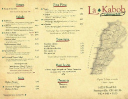 La Kabob Lebanese Grill menu
