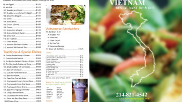 Vietnam menu