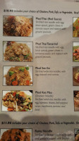 Five Sisters Thai Cuisine menu