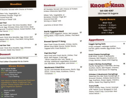 Krob Krua Thai Kitchen menu