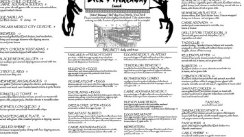 Dick's Hideaway menu