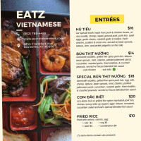 Eatz Vietnamese menu