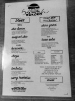 Magokoro Japanese menu