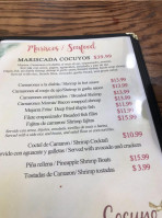 Cocuyos menu