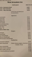 Alexander's-new Jerusalem menu
